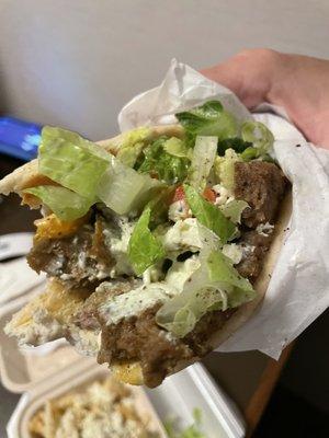 Lamb and beef gyro