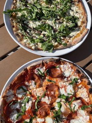 Chèvre (Top) Monthly featured pie (bottom)