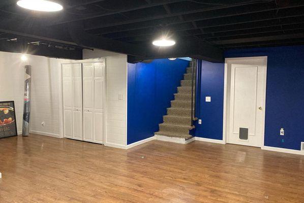 A finished basement remodel