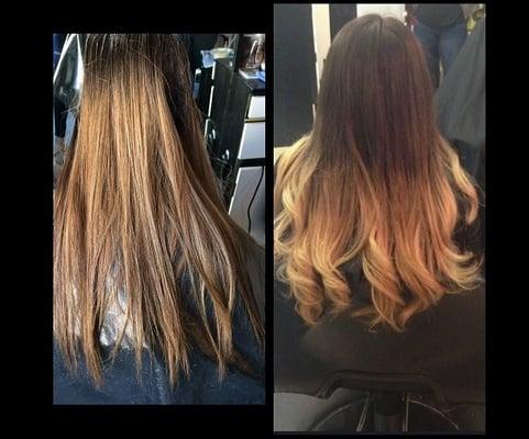 Before & After Ombré