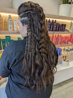 Fun Viking inspired updo by Annie