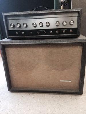 Silvertone 1484 in for a tune-up.  Outstanding amp from the 60's sold at Sears.