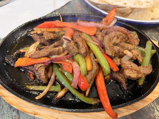 Beef fajitas