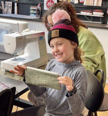 Zipper Pouch After School and Weekend Sewing Classes.