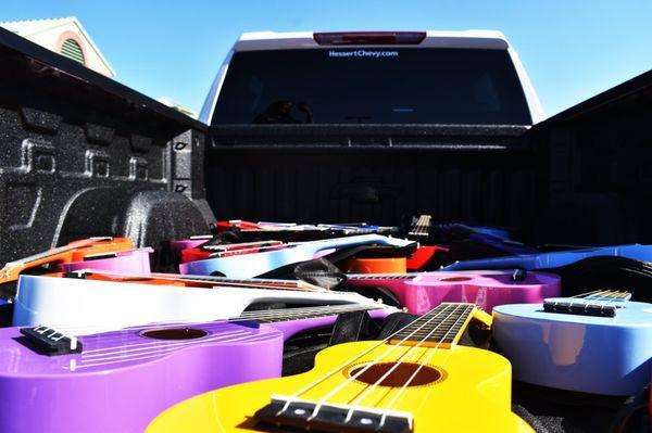 A set of instruments Hessert Chevy donated to Mayfair Elementary School's Music class!