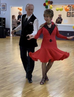 Jan Myers & Tim dancing at the fall showcase