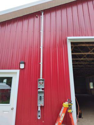 All new Electrical Service being installed on a new barn.