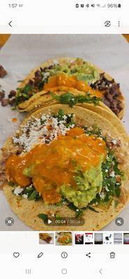 Tacos with hand-made fresh tortillas