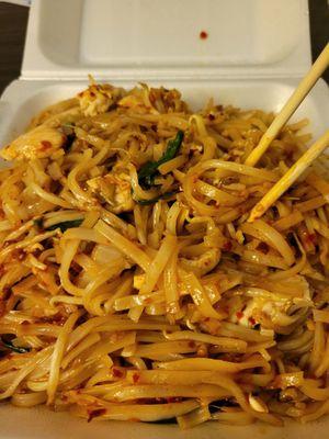 Drunken noodles (3/5 spice)