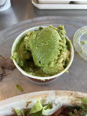 Half an avocado in the guacamole. Couldn't even dip a chip because it was all huge chunks.