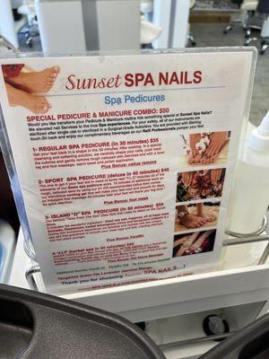 Pedi services list!