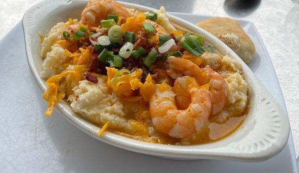 Shrimp and Grits for the hubby. Thumbs up!