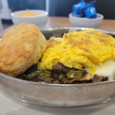 Skirt steak skillet