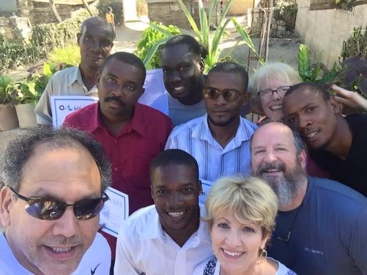 Pastor Carlos & Pam, Pastor Tami & Phil with East River Haiti pastors