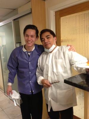 Andrew the Dental Assistant and Eddie, the on-site Lab Technician will take great care of you!