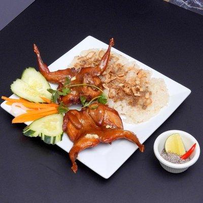 Quail sticky rice