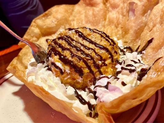 Deed fried ice cream