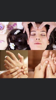 Face scalp hand feet