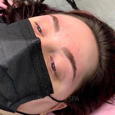 Brow lamination + tint and wax