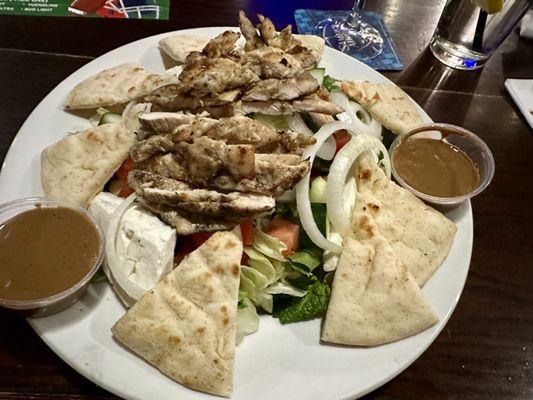 Good Greek salad - easily brought half home