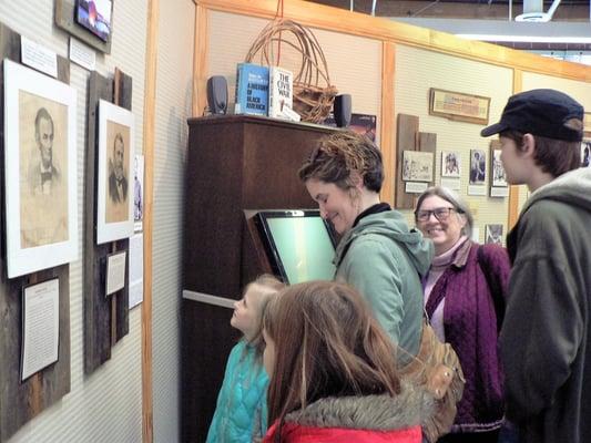 A family related to veterans of the Civil War visit the museum on Community Day!