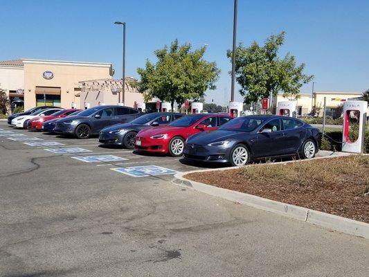 Type A overachiever Tesla supercharger in Fresno