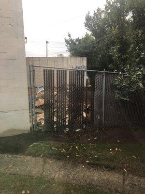 This is the care and responsibility the owners of this location take the homeless addicts who call the back of their location home.got Rats