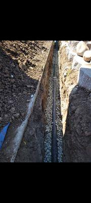 Installed new sewer pipe