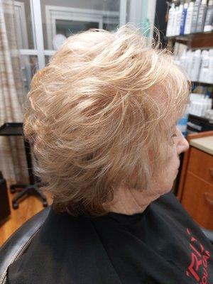 Client wanted Jane Fonda hair.  I believe we did it !!!