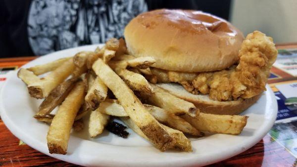 Chicken fried chicken sandwich