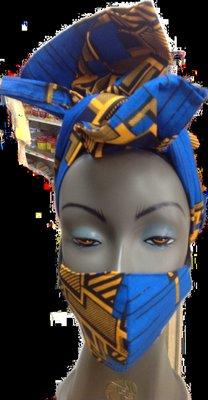 Head wrap and mask set