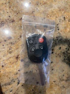 Remote head key for Ford