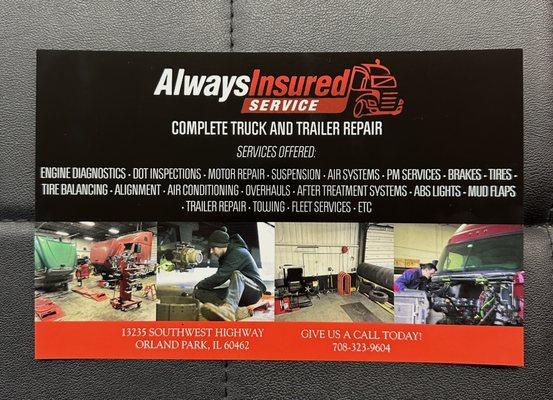 Always Insured Service Flyer