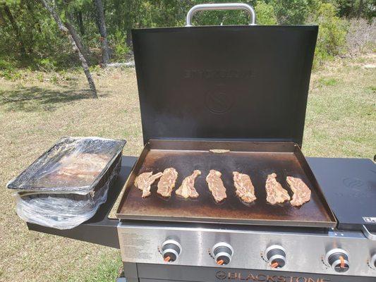 Marinated galbi. Call at least an hour ahead to get the meat marinated.