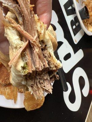 Just what's inside of the Philly Prime Rib Sandwich!