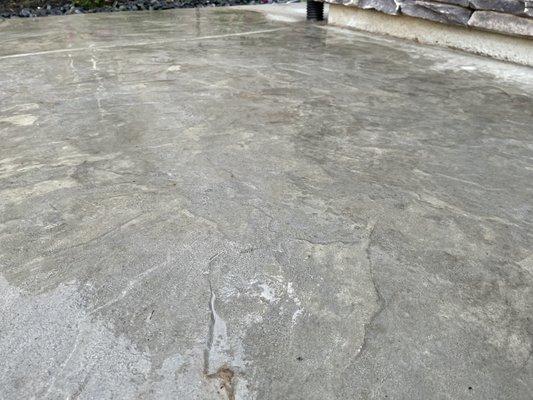 Stamped finished concrete