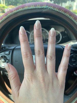 Natural look ombré gel manicure