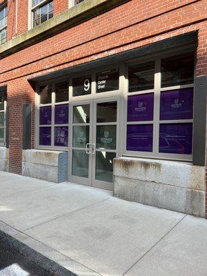 Entrance at 9 Channel Center St, South Boston.