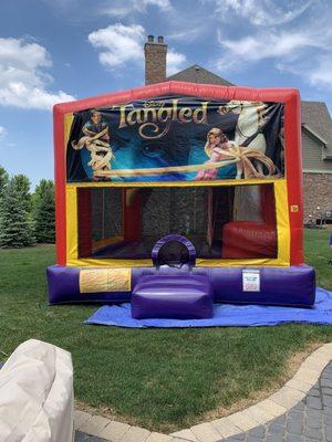 A combo unit with a built in waterslide!