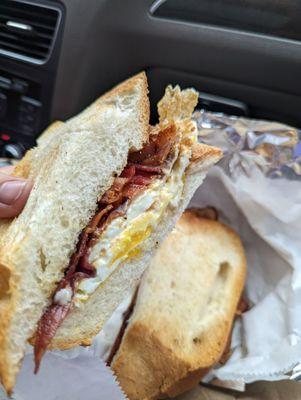 Double egg bacon cheese