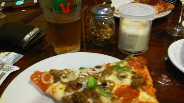 Pizza and beer