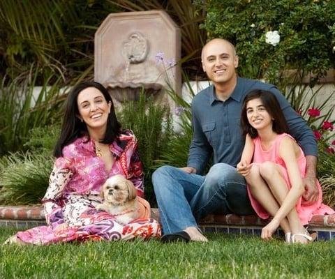 Dr Kate Sahafi and her family