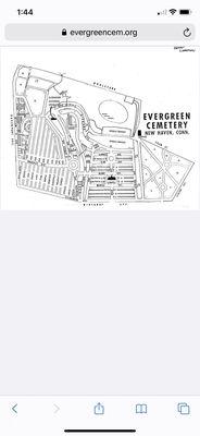 Map of the cemetery