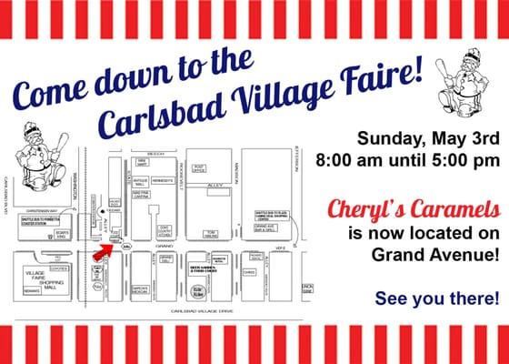 See you Sunday at the Carlsbad Village Faire!