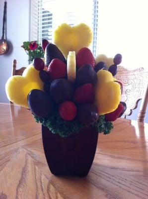 Berry Heartful small with half dipped chocolate covered strawberries. @ $56 plus tax and delivery.  beautiful!