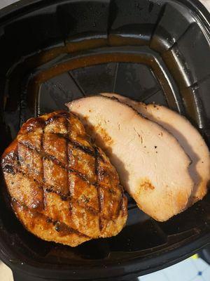 Smoker combo, pork chop & turkey