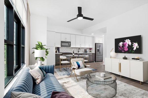 Refined studio, one, two and three-bedroom apartments and penthouses