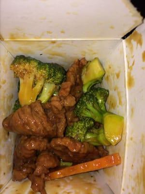 Small beef and broccoli.