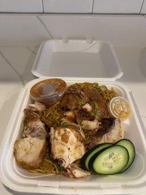 Guyanese Chinese Style chicken with chowmein