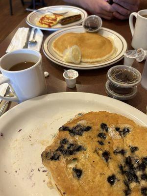 Blueberry Pancakes (you get three) and Special with 2 eggs, choice of 2 pancakes and choice of sausage.